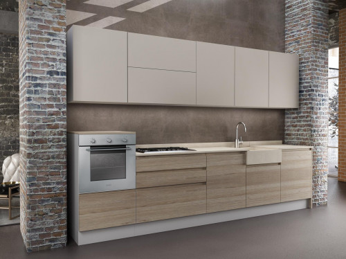 PUR ROVERE PENSILI CANAPA PIANO E LAVELLO IN TRAVERTINO